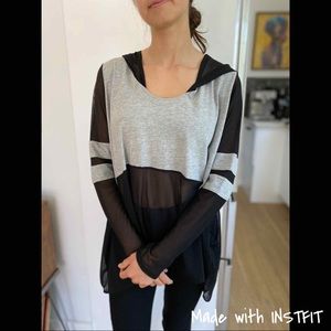 Emma & Sam Grey w/ Black Mesh Sporty Top